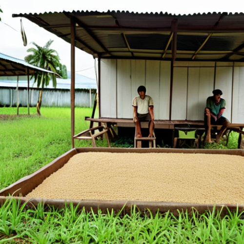 **Image:** A small-scale cricket farm in a Thai backyard, showcasing simple, affordable equipment and readily available insect feed. Focus on the accessibility and low startup costs for Thai farmers.
